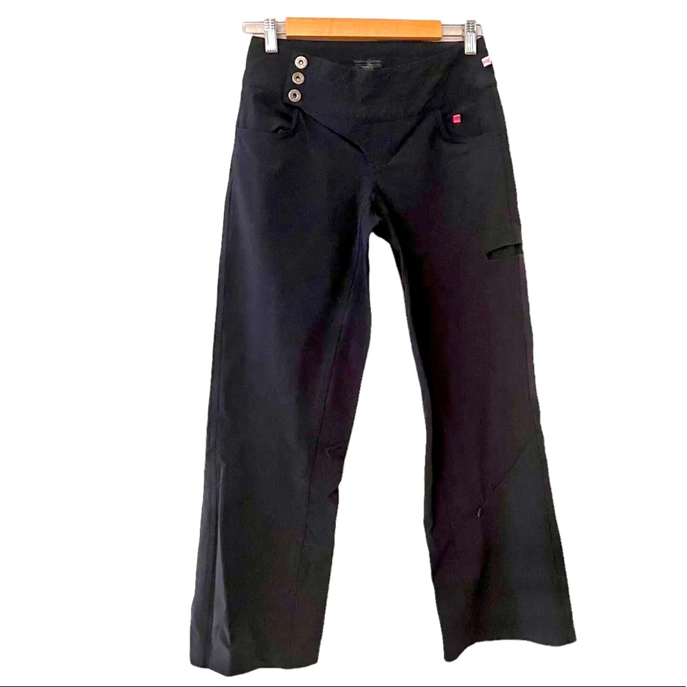 LULULEMON Dance Studio Pants Womens Three Buttons Wide Legs - BLACK - Size 6